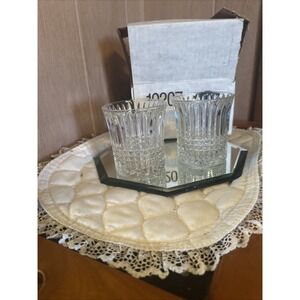 Tiara Crystal Aspen Double Old Fashioned glasses Set‎ Of 4 In Original Box